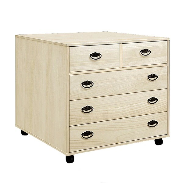 総桐 押入れタンス 4段 深型 キャスター付 日本製 幅75cm 桐タンス タンス たんす 箪笥 桐たんす 押し入れ収納 完成品 チェスト 桐 和箪笥 国産 収納 衣類収納 菊 肥前桐民芸