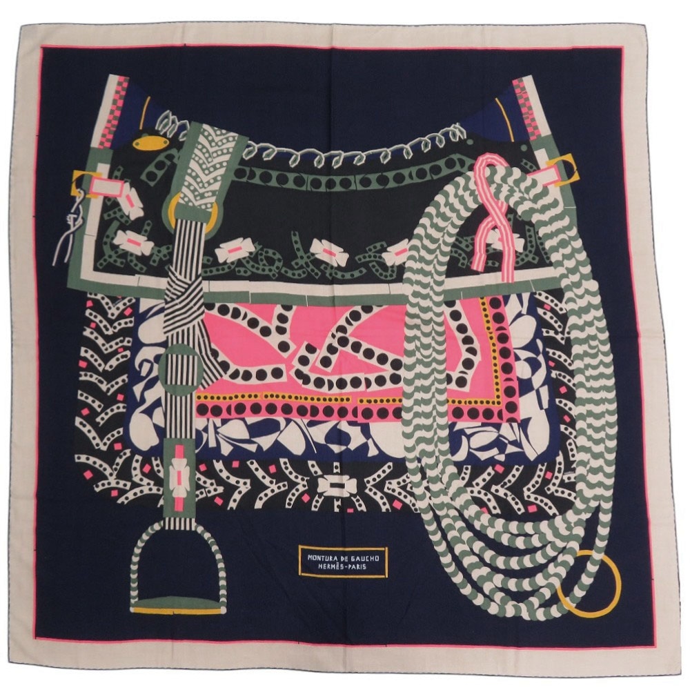 新品同様 カレジェアン ガウチョの飾り鞍 スカーフ カシミヤ/シルク 0226【中古】 レディース