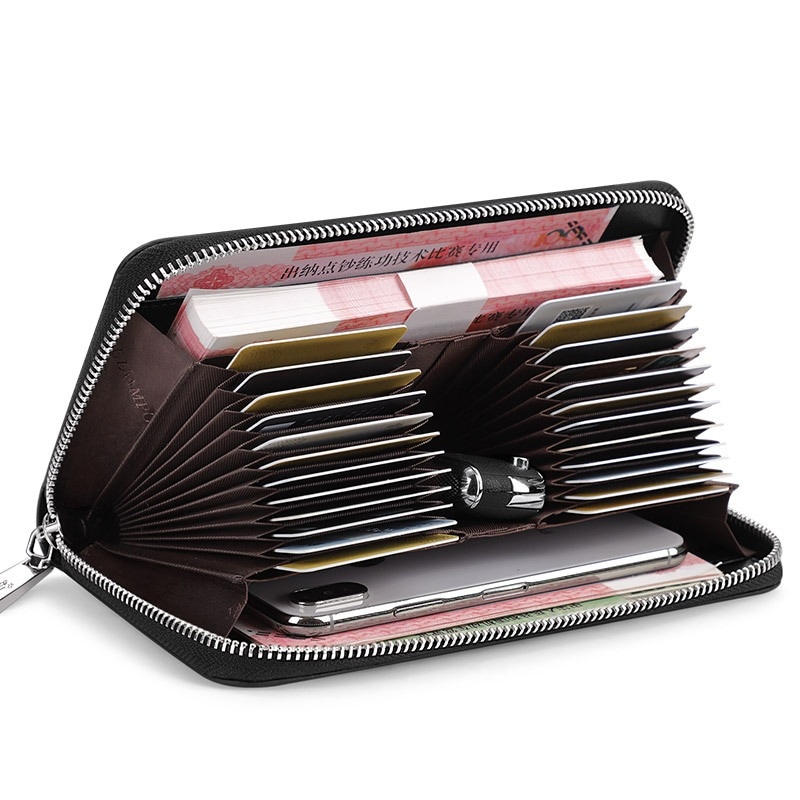 男性用のビジネス&レジャー兼用のワニ柄の財布 多くのカードホルダー付き シンプルなデザイン