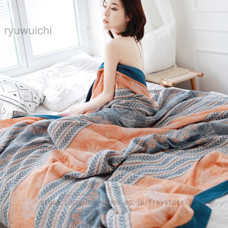 ガーゼケット ウォッシャブル 薄手 オシャレ シングル 掛け布団 夏用 オールシーズン ブランケット 掛け ふわふわ 吸湿性 かわいい 夏 夏掛け布団 ガーゼ生地