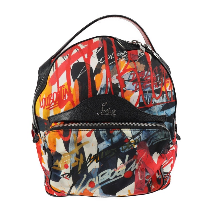 Christian Louboutin クリスチャンルブタン リュック・デイパック 1195152 BACKLOUBI SMALL バックルビ スモール ナイロン レザー【本物保証】