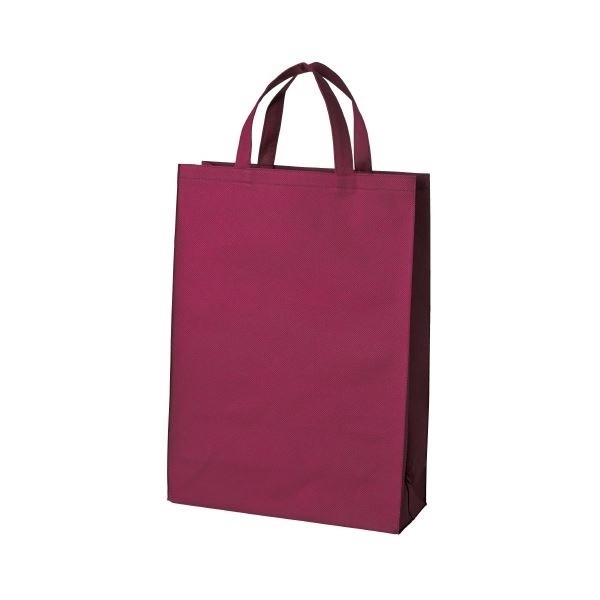 （まとめ）スマートバリュー 不織布手提げバッグ中10枚ワイン B451J-WN[x5セット]