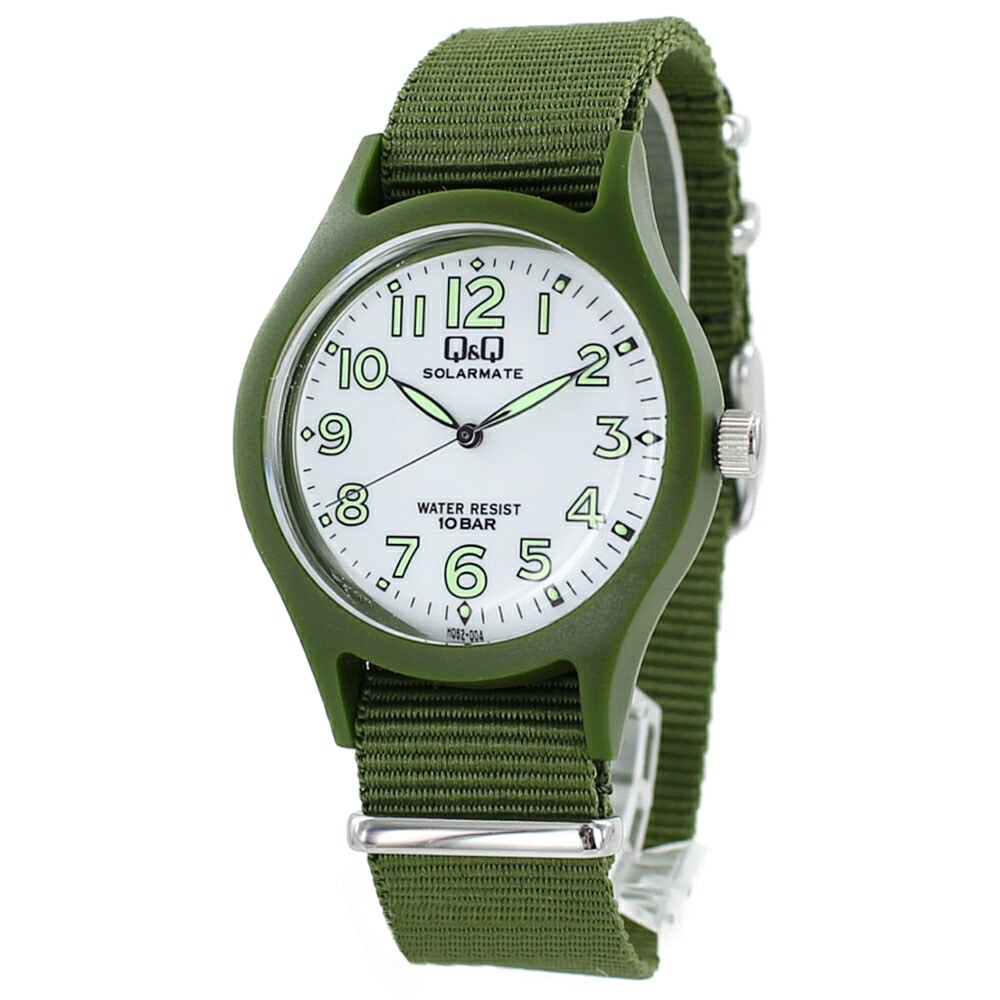 日本製 シチズン プチプラ 腕時計 手表 電池交換不要 防水 Q&Q ソーラー 時計 メンズ レディース 中学生 高校生 受験 入学祝い 仕事用 ビジネス チープシチズン カーキ ポイント消化