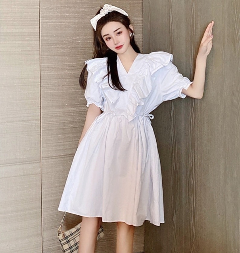 ワンピース セットアップ デート モテアイテム フレアワンピース ティアードワンピース 萌袖 フリル リボン 可愛い きれいめ 上品 おしゃれ かっこいい 可愛い ラブリー キュート ガーリー