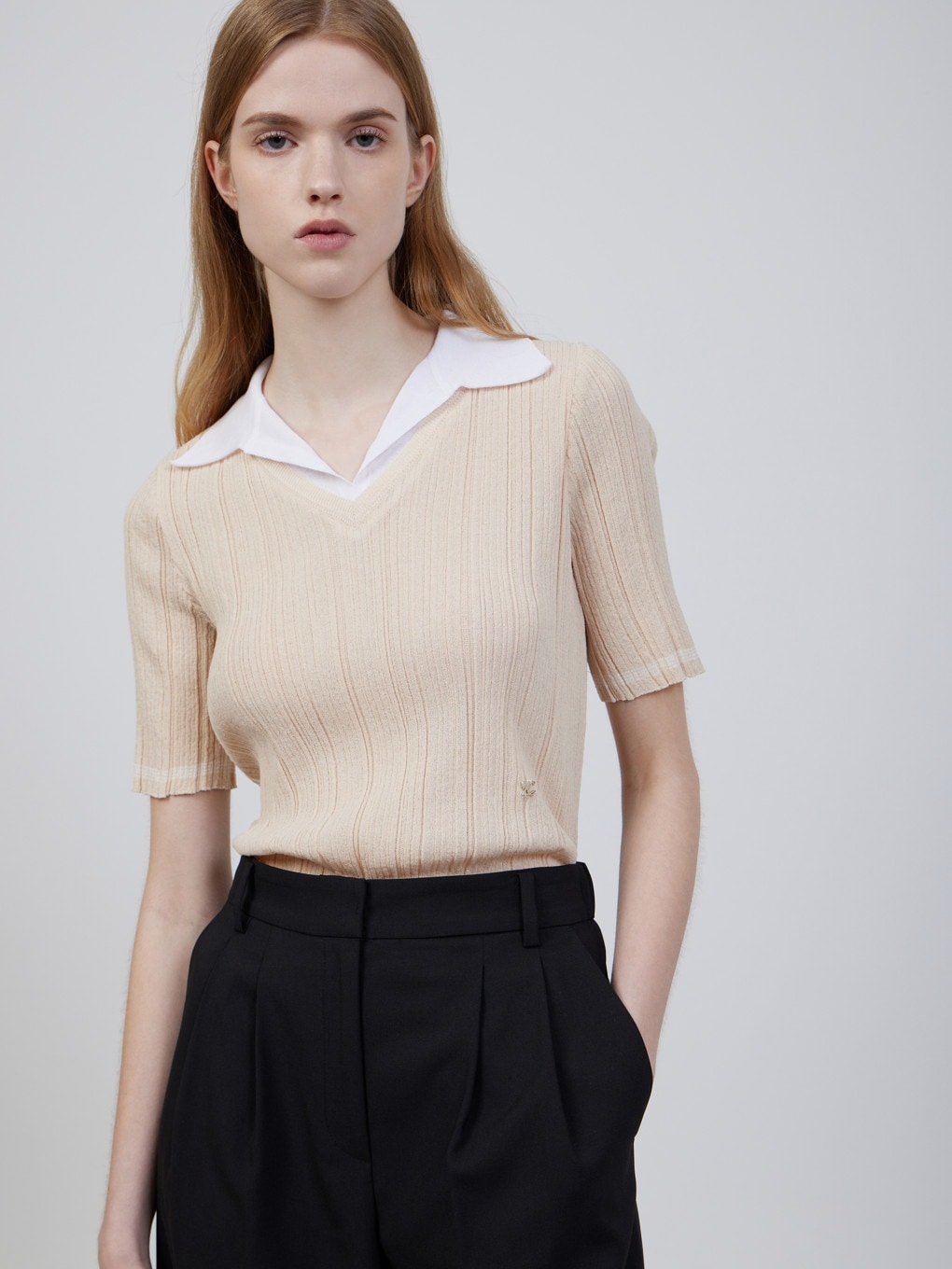 カラー カラー ブロック プルオーバー