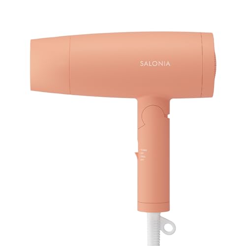 [2023年秋冬限定] SALONIA サロニア スピーディーイオン ドライヤー 【シンフォニーオレンジ】 ヘアドライヤー 大風量 速乾 軽量 マイナスイオン 折り畳み式 冷温3段階調整 SL-0