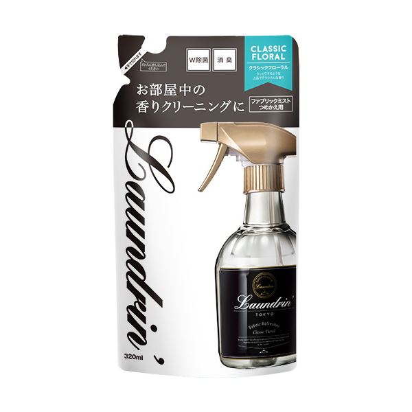 （まとめ） ネイチャーラボランドリン ファブリックミスト クラシックフローラル 詰替 320ml 1個 (×10セット)