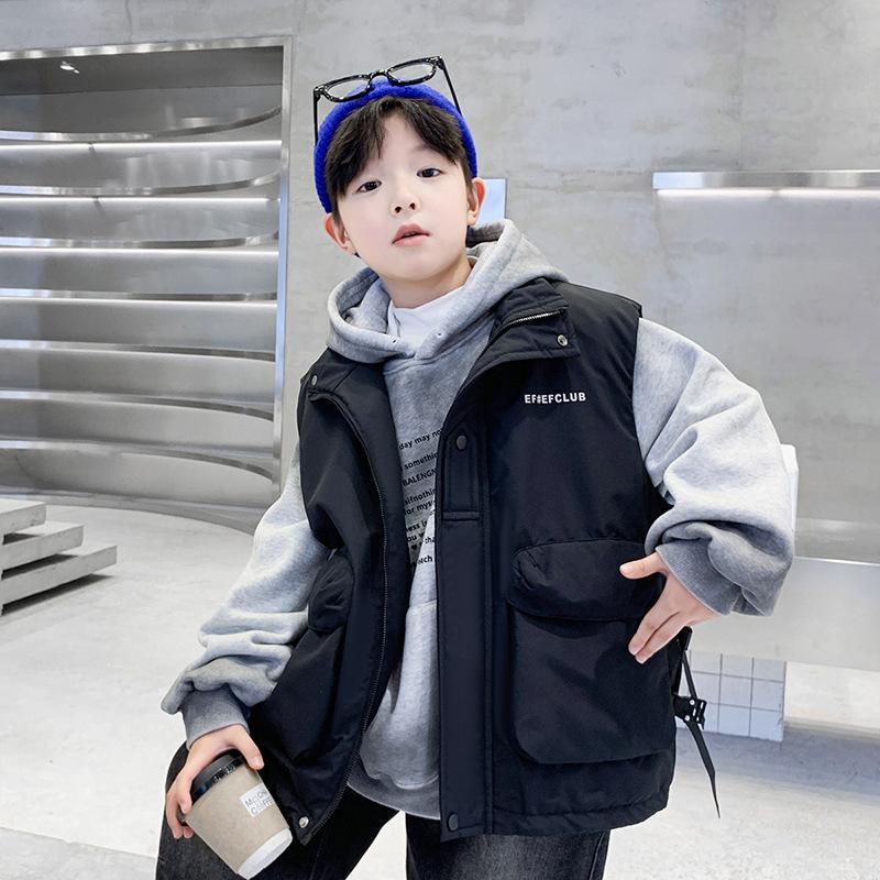 ダウンベスト 子供 ファッション アウター ダウン ベスト インナーダウン 防寒 ゆたり 子供服 キッズ ベビー 防寒 アウター 暖かい 秋 冬 ブラック