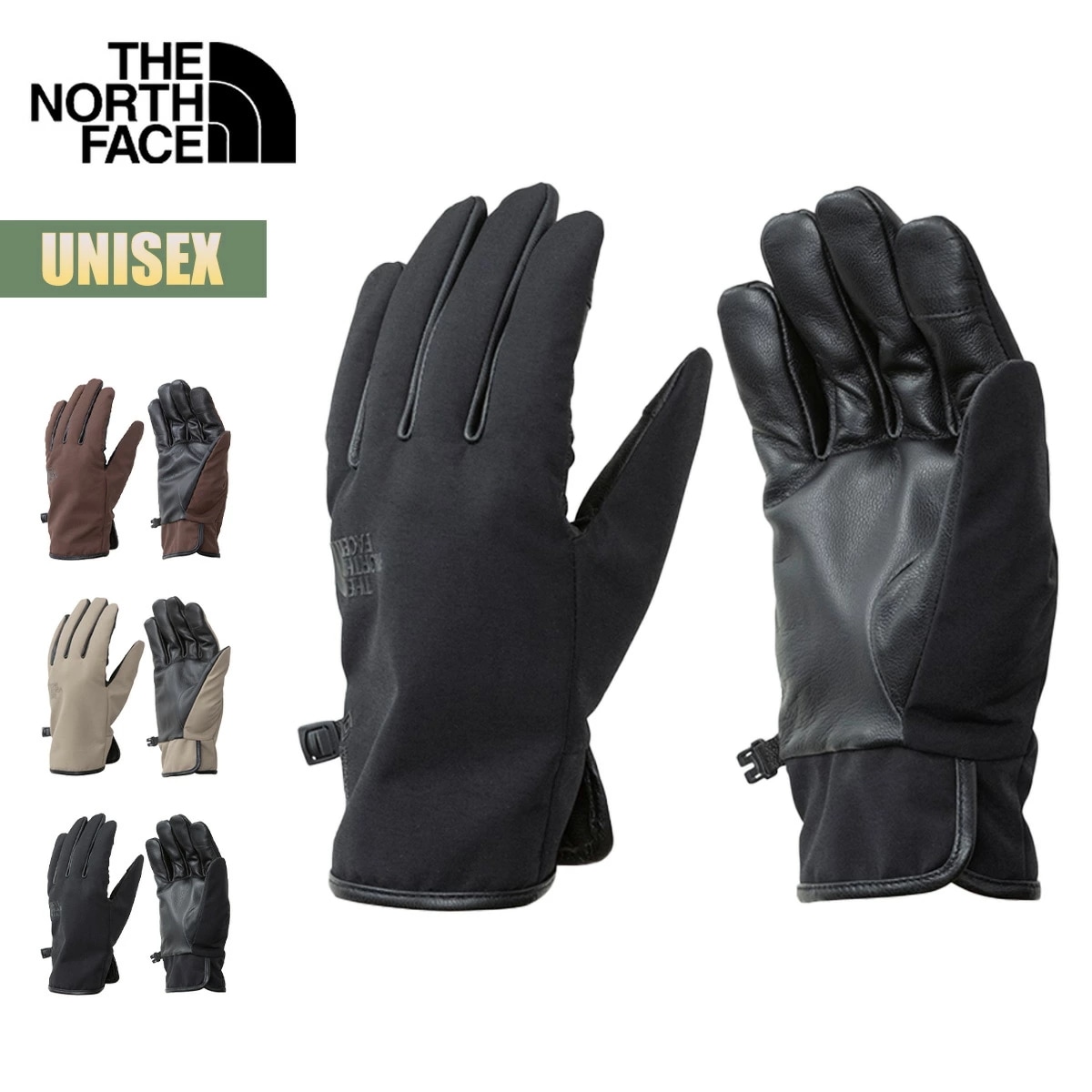 グローブ 手袋 ユニセックス コンピレーションイーチップグローブ 防風 耐水 スマホ操作 タッチスクリーン フリース 皮革 ブラウン ベージュ ブラック NN62409