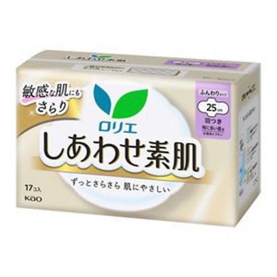 他サイト： 花王 ロリエ しあわせ素肌 ふんわりタイプ 特に多い昼用 羽つき 17個入【医薬部外品】の商品画像