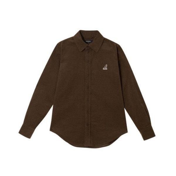 M 長袖Tシャツ CQK KRFW-SH70710BR ウーマンズ コーデュロイ シャツ 7071 ブラウン