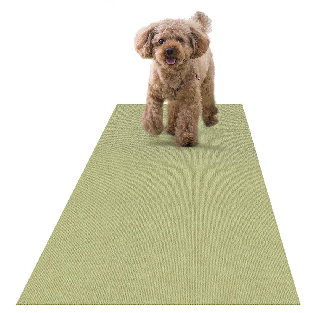 サンコー おくだけ吸着 獣医師推奨 ペット用 床保護マット 60×180cm グリーン GR ロングマット 汚れ防止 【日本製 撥水 消臭 洗える ハサミでカット可】 KM-55
