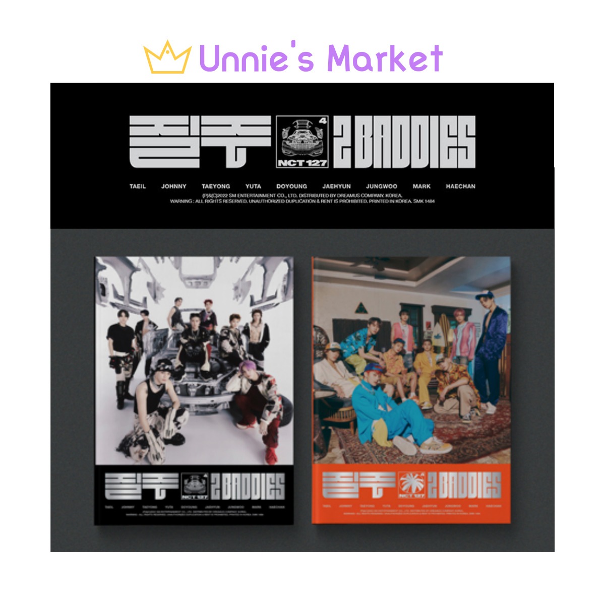 [SET] NCT127 - 2 Baddies Photobook Ver. + Free Photocard(fan-made) 1EA