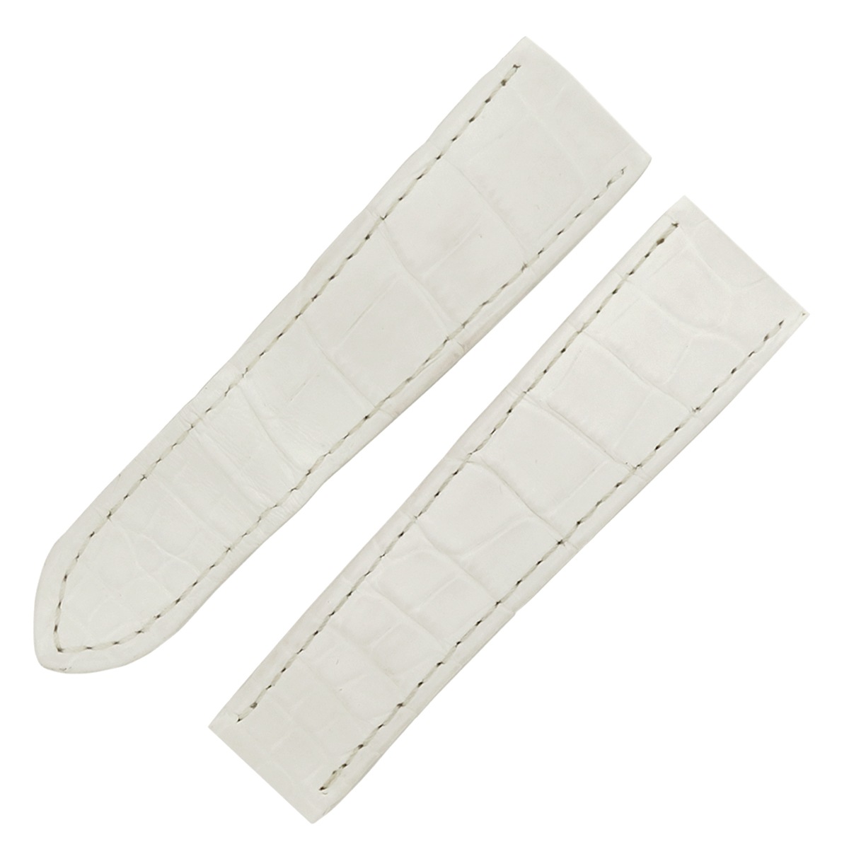 メンズ 純正 Dバックル用 クロコ ベルト バンド ストラップ 22ｍｍ ホワイト 白