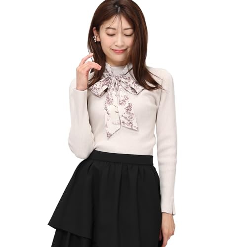 [ミッシュマッシュ] セーター ボウタイビスチェ切替ニット/MM418306 レディース BEIGE