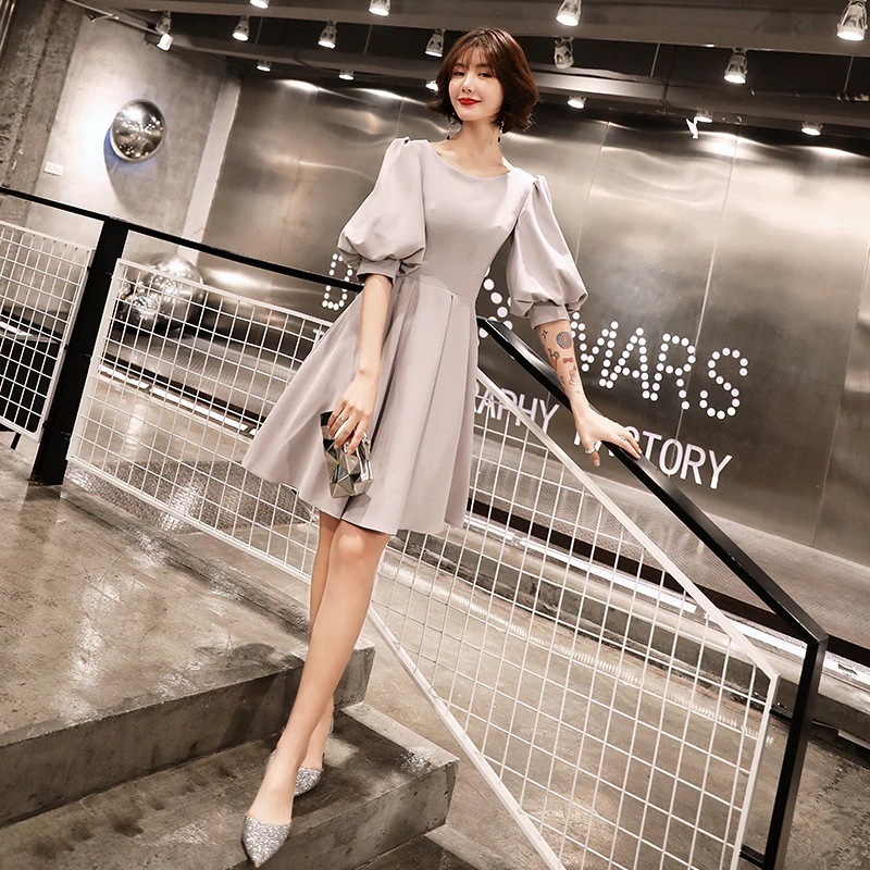 パーティードレスフレア袖ドレス二次会ワンピースフォーマル