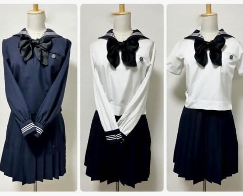東京都立 駒場高校 女子制服(夏服・盛夏服・冬服)9点フルセット コスプレ衣装 セーラー服 日制校供的制服 JK制服