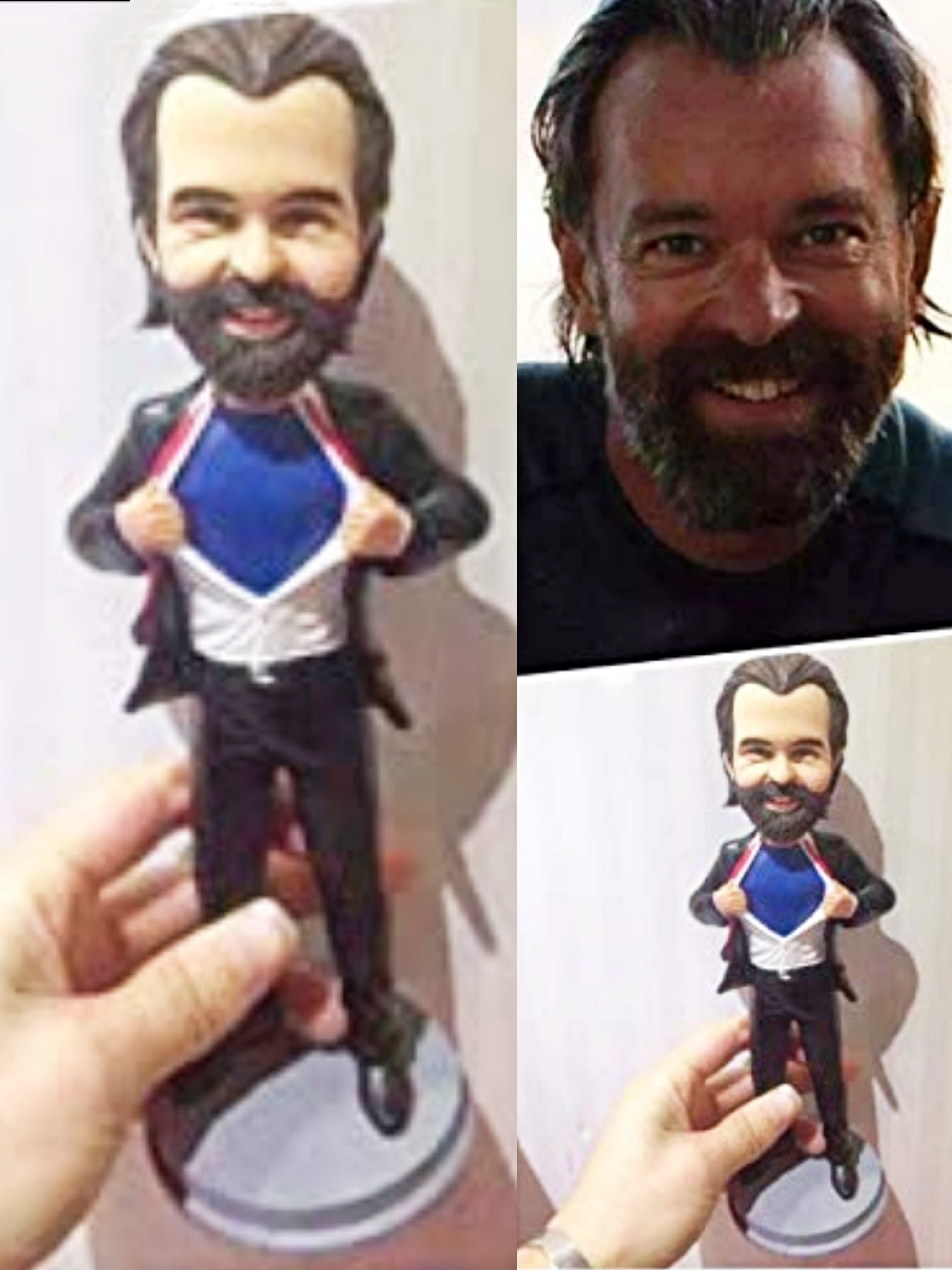 【オーダーメイド】3D肖像画 似顔絵 人形 フィギュア 彼氏 彼女 誕生日 ケーキトッパー 記念日 スーパーマン カップル プレゼント 10,139円