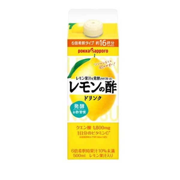レモン果汁を発酵させて作ったレモンの酢ドリンク 6倍希釈タイプ ケース 500mL× 12本入