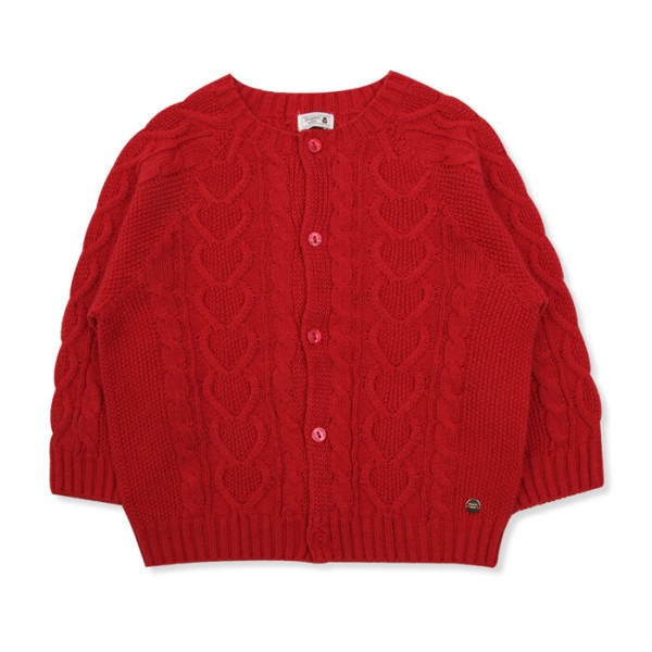 レッドニット ケーブル カーディガン(MIFTGA03)