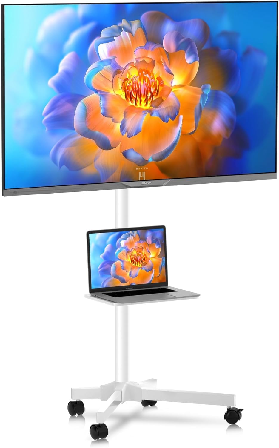 XINLEI 移動式テレビ台 壁寄せTVスタンド 自立型テレビスタンド 2160インチ対応テレビラック ハイタイプ 棚板付き 高さや角度調節可能 コード収納 大型テレビ対応 省スペース