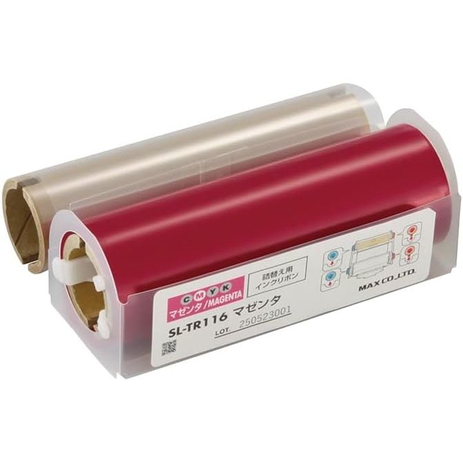 ビーポップ 100タイプ用 詰替え用インクリボン プロセスカラー 60m マゼンダ SL-TR116マゼンダ