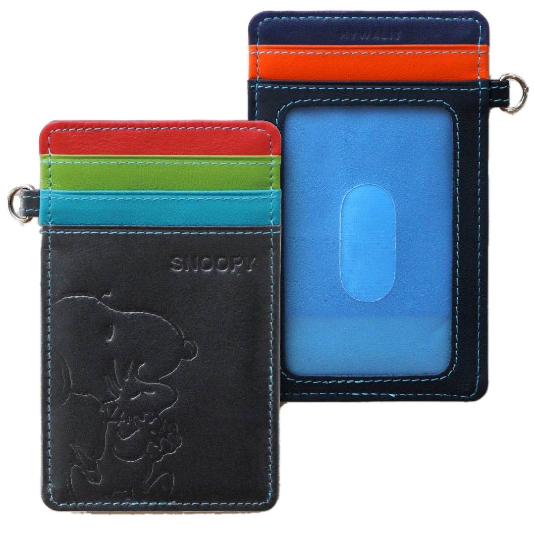 mywalit × スヌーピー PEANUTS ピーナッツ グッズ ウッドストック 大人 コラボ 牛革 カーフ レザー パスケース カードケース カードホルダー 定期入れ MY1361
