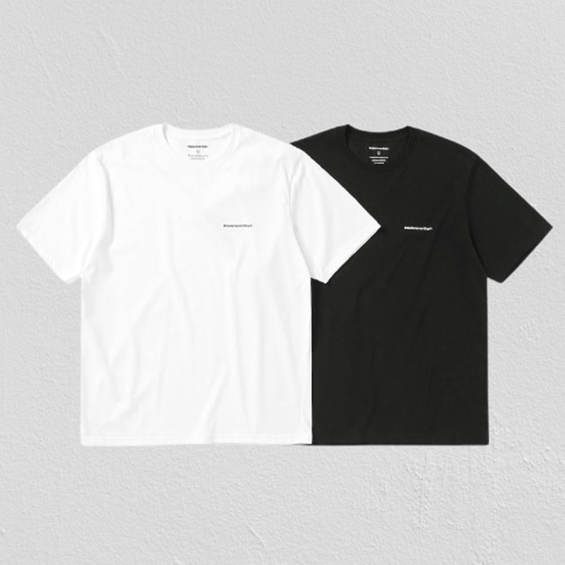 [2PACK] SP-Logo Cooling Performance Tee White/Black 半袖ドロップショルダー Tシャツ·カットソー
