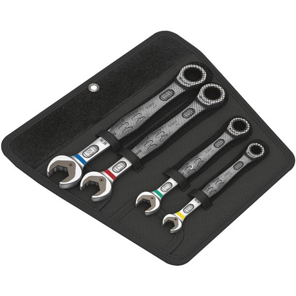 WERA ヴェラ 4本組 ラチェット式 コンビネーションレンチ セット 収納ポーチ付 073290 工具 ツール DIY 作業工具 道具 レンチ