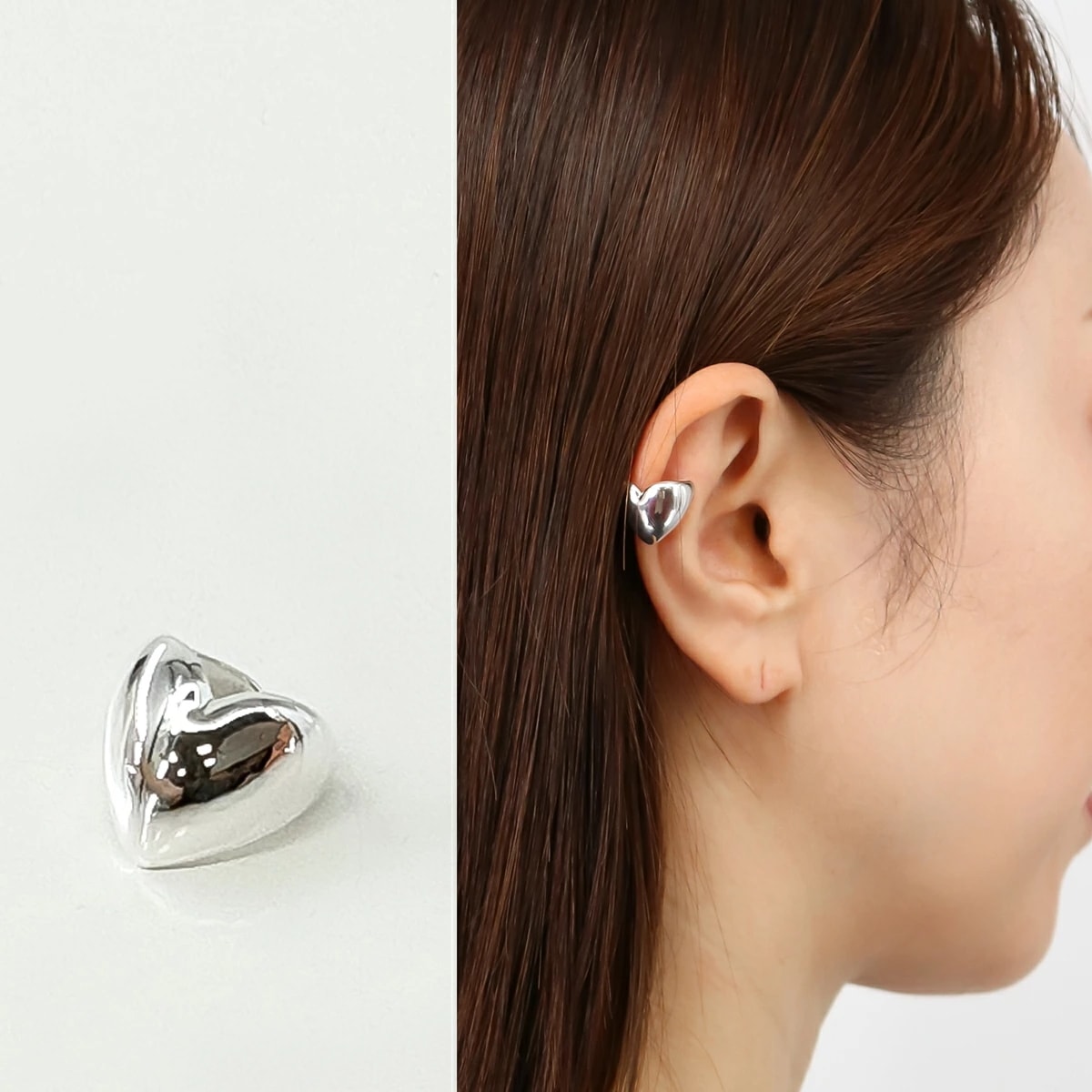 イヤーカフ E961 イヤカフ イヤリング ハート シルバー925 プレゼント ギフト アクセサリー ブランド