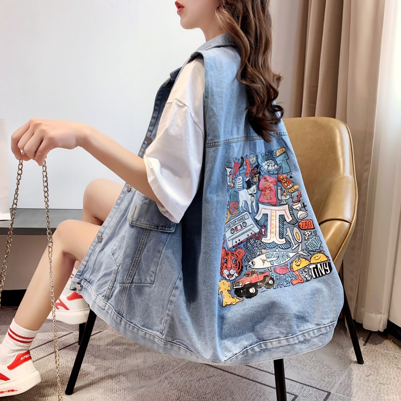 デニムベスト トップス ベスト 袖なし ノースリーブ Vネック 襟付き 前開き 綿 ポリエステル かわいい 大人可愛い きれいめ シンプル カジュアル 大人 上品 おしゃれ お洒落 大人可愛い