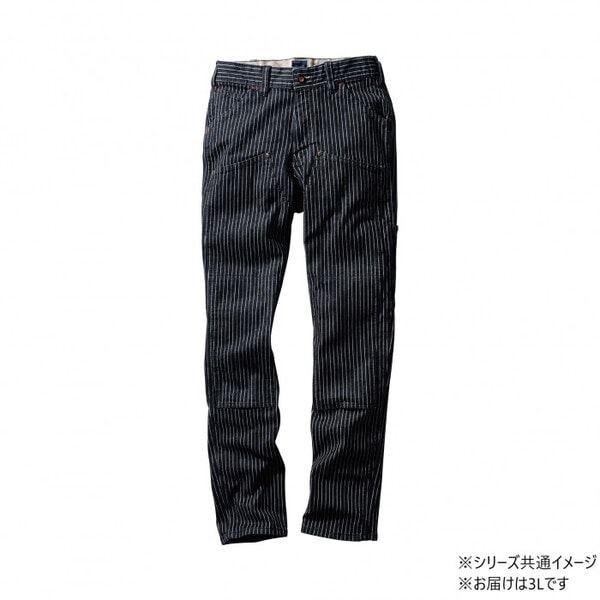 1472-08 カーゴパンツ(ノータック) 3Lサイズ ストライプ(910) Dandy Dad
