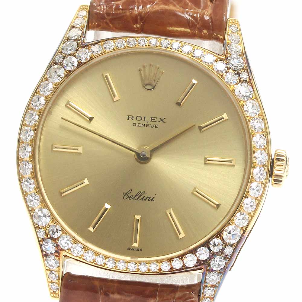 ロレックス ROLEX 3800 チェリーニ K18YG Cal.1601 アフターダイヤ 手巻き レディース _882863【中古】