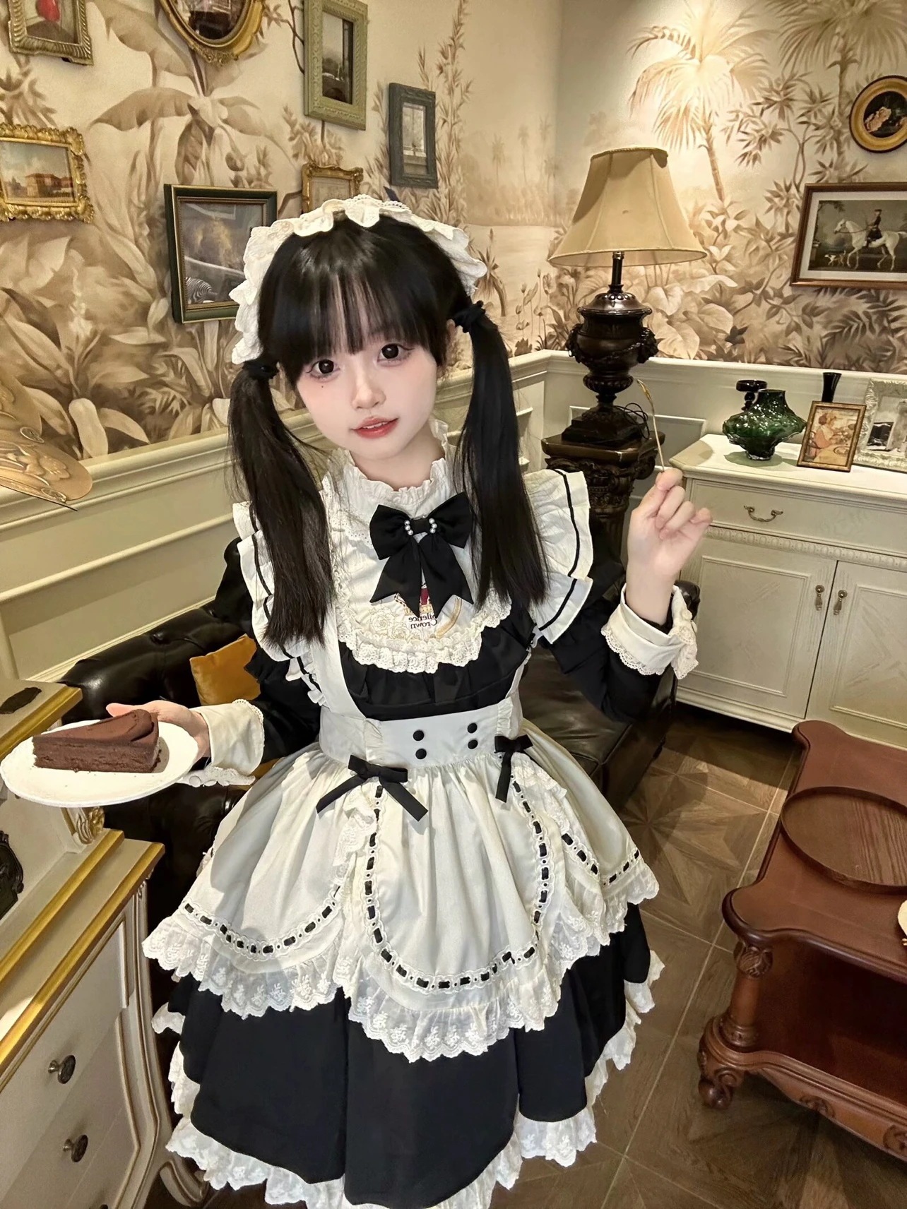 チーズ咩咩クラウンオブサイレンスメイドロリータスカートかわいいロスカートドレス