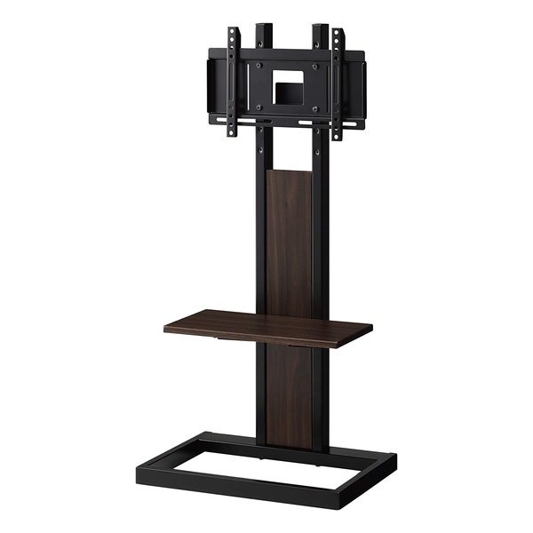 壁寄スタンド 43V型対応 ブラック ダークブラウン木目 KF-240B
