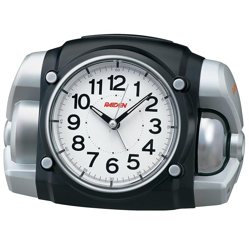 セイコークロック 目覚まし時計 置き時計 アナログ 大音量 黒 PYXIS ピクシス RAIDEN ライデン 130×192×129mm NR456K