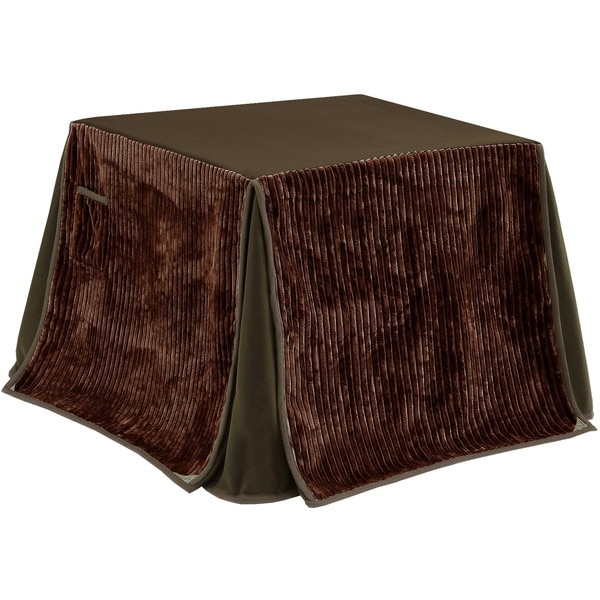 0043579 ストライプ ハイタイプ 80X80 DBR [こたつ布団] メーカー直送