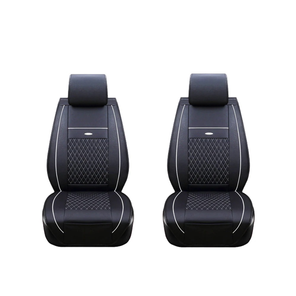 シートカバー 2枚 車 運転席 助手席 フロント座席 汎用 防水 レザー C シート カーシート クッション カバー 内装 カーマット 軽自動車 乗用車 フリーサイズ