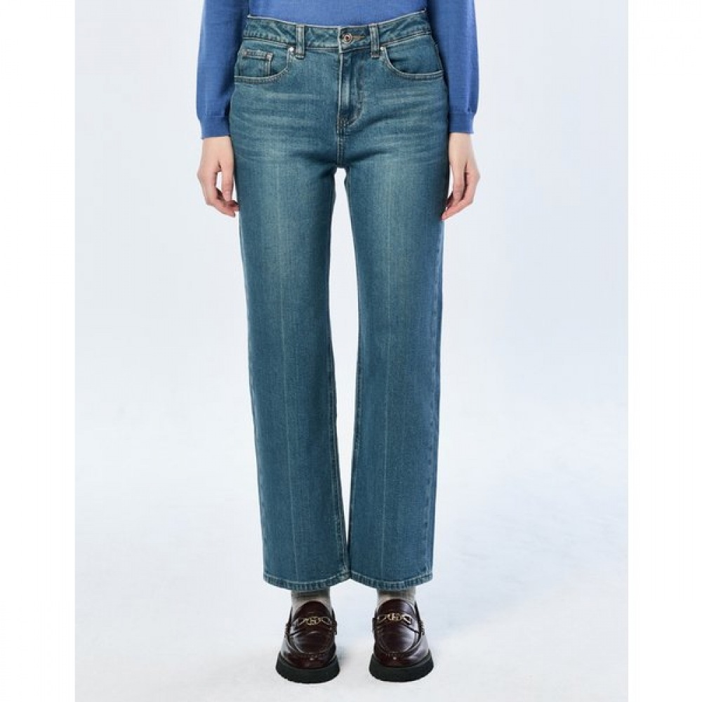 [25SS] [ストレート] エッセンシャルストレートデニムパンツブルーHSPA5B281B2