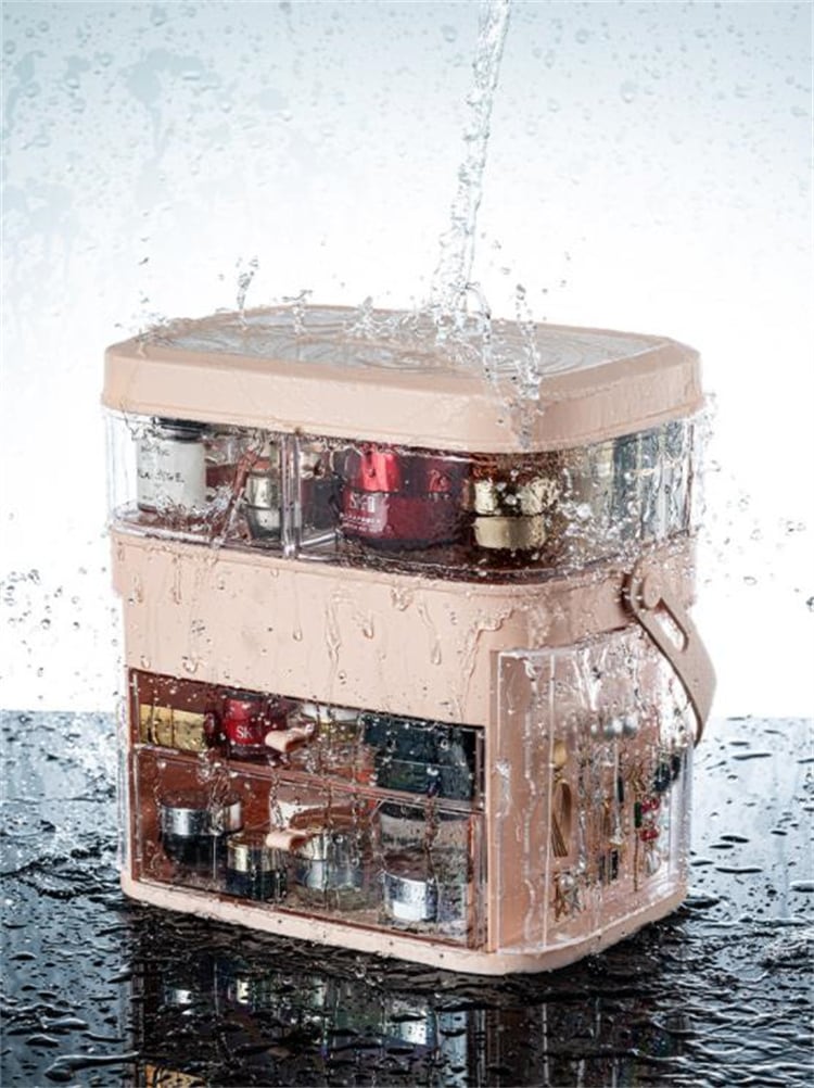 早い者勝ち 収納ケース 小物収納ボックス ジュエリー化粧品引き出し式 化粧品ボックス 省スペース 化粧品 防塵 大容量 スキンケア 化粧台 天板 led 鏡付き 棚