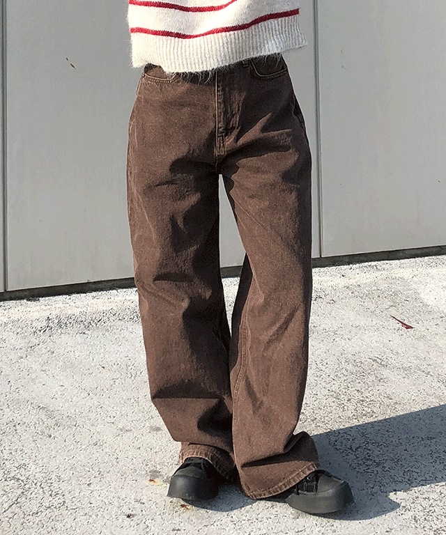 [~7日] OOTJ ロティ オールド ブラウン ワイド パンツ