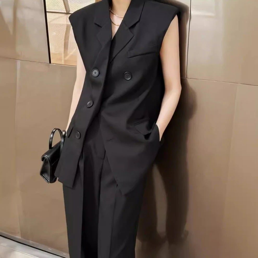 スーツ レディース パンツスーツ セットアップ 春 夏 通勤 OL 黒 オールシーズン 体型カバー 30代 40代 50代 4,609円