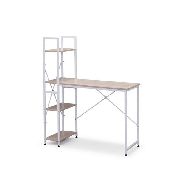 RDK-1042 ライトナチュラル/ホワイト ラック付きデスク1000420 メーカー直送