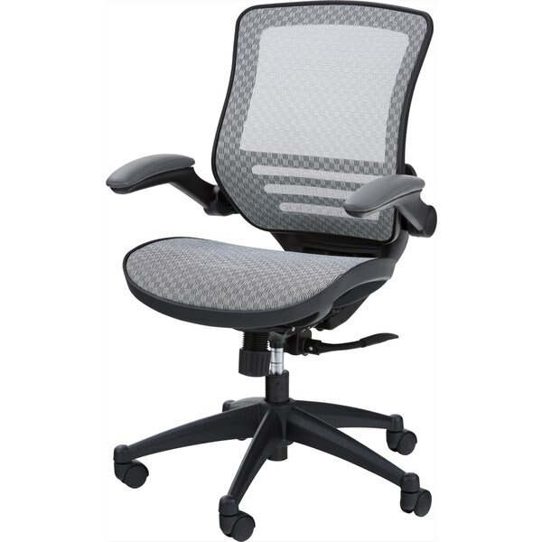 背面メッシュで蒸れにくいランバーサポート強めのデスクチェア 肘付 北欧 インダストリアル ガスチェア オフィスチェア