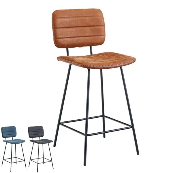 カウンターチェア 座面高65.5cm ハイチェア 椅子 イス チェア ソフトレザー ヴィンテージ調 12,565円