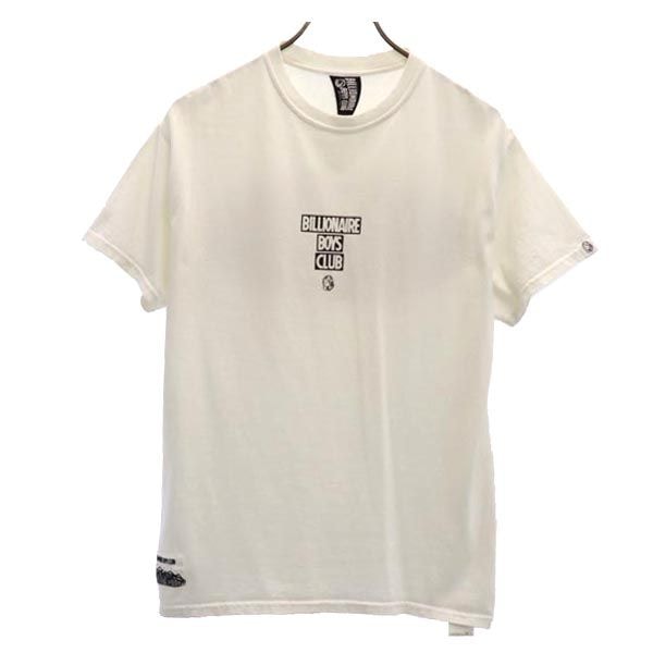 ハイチ製 バック ロゴ プリント 半袖 Tシャツ M 白系 メンズ