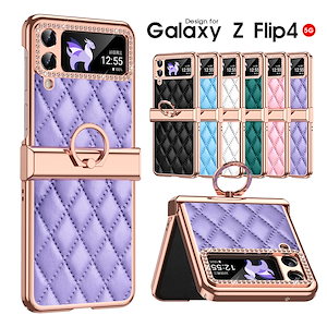 Galaxy ケース Galaxy Z Flip4 5G SCG17 SC-54C スマホケース カバー シンプル かわいい 可愛い 5Gキラキラ リング付き 韓国 おしゃれ ゼット フリップフォ