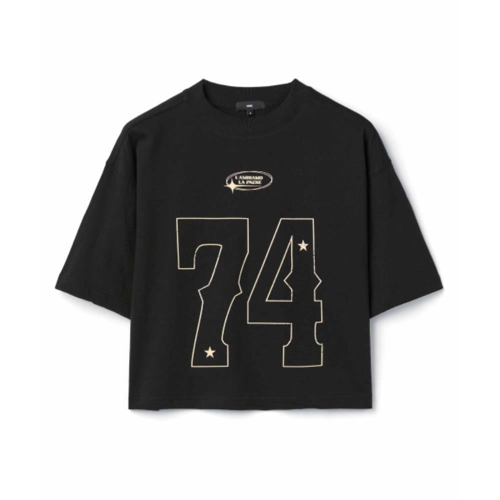 WMC Crop Numbered T-Shirt BLACK O-MOBAS4M52706