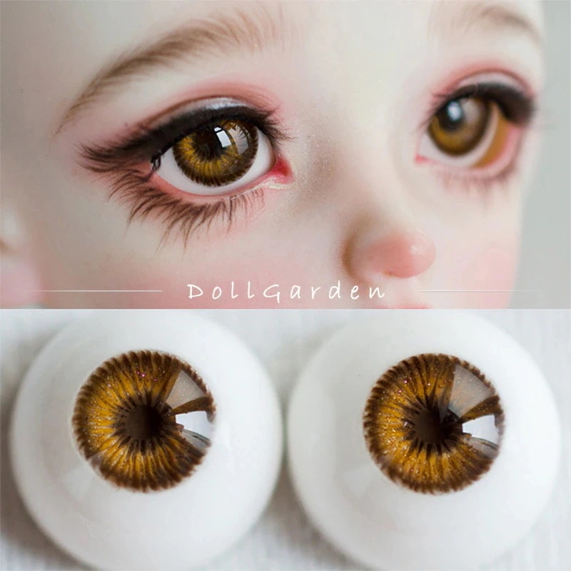 BJD ドールアイ ドール用 石膏アイ ブラウン 10/12/14/16/18/20/22/24mm SD/MSD/幼SD球体関節人形用アイ