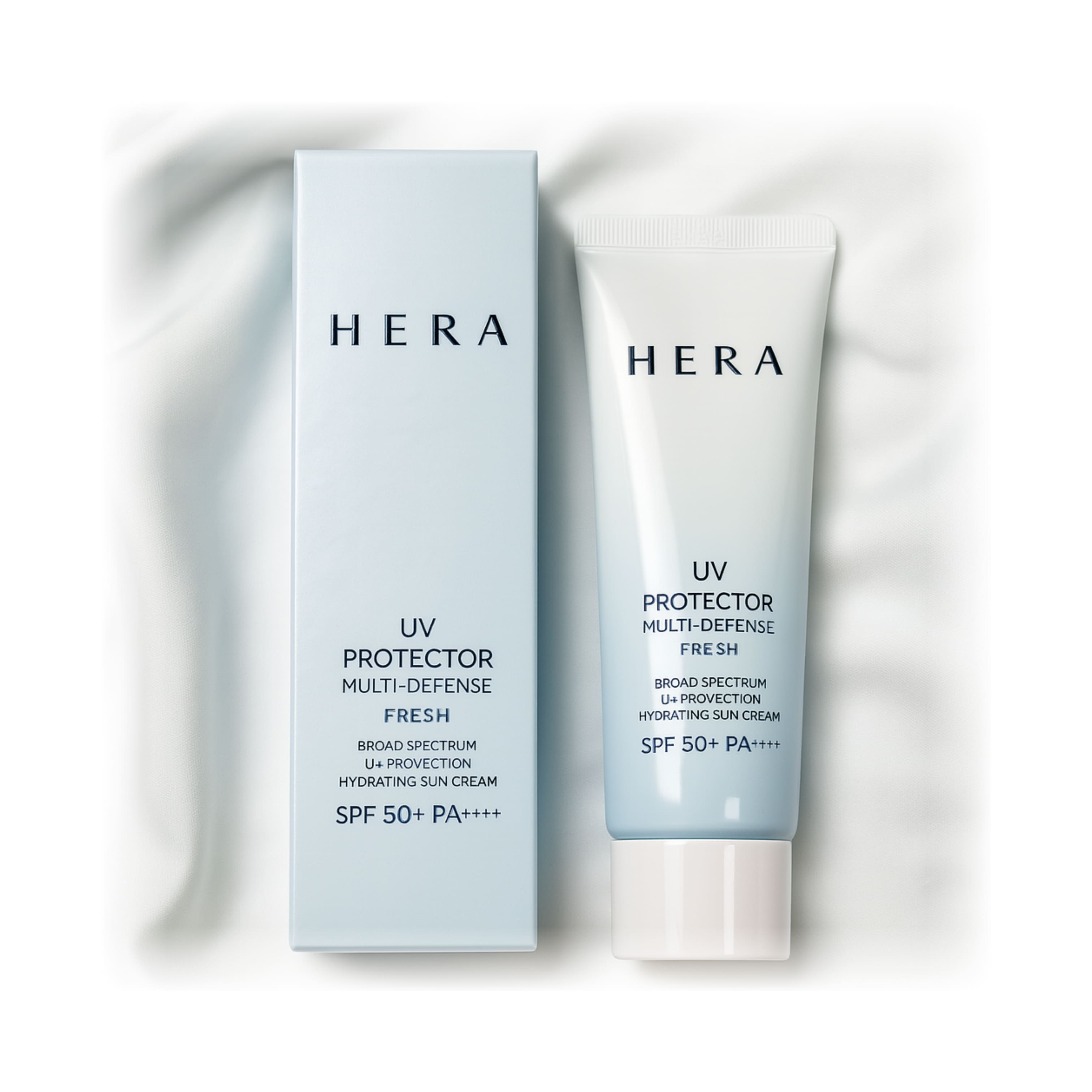 [小田切ヒロ pick/正品]he raUVプロテクターマルチディフェンスフレッシュ[SPF50+/PA++++]50ml, 水分エッセンス日焼け止め